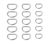 HEEFEN 30 piezas de hebillas de metal 3 tamaños 38 mm 32 mm 25 mm anillos en D para bolsos, bolso, correa, mochila (25mm32mm38mm)