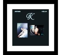 HEEJIN K 1er Mini álbum CD + folleto + objeto de clase especial + calcomanía + póster plegado en el paquete + tarjeta fotográfica transparente + soporte de fotos + seguimiento sellado (versión