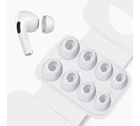 HEEKIM Almohadillas de Repuesto para Airpods Pro y Airpods Pro 2 con Orificio de reducción de Ruido, 4 Pares de Almohadillas de Repuesto portátiles y caben en Estuche de Carga (XS/S/M/L)