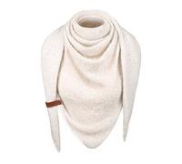 heekpek Bufanda Mujer Invierno Triangular Bufanda de Punto Ligera Cálido Bufandas de Mujer con Anillo de Cuero Bufanda de Otoño e Invierno, Blanquecino
