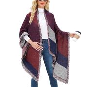 heekpek Bufanda Para Mujer Caliente Mantas Tartán Bufanda Pashmina Larga Enrejado Mantón Invierno