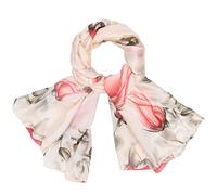 heekpek Bufanda Seda Mujer Satín Bufanda Estampada Ligero Elegante Chal Fulares Cuello Pañuelo de Seda para Mujer
