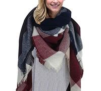 heekpek Bufandas Mujer Invierno Grib Grande Chal Cálido Moda Bufandas Largas de Invierno (Rojo)