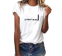 heekpek Camiseta Manga Corta Mujer Blanca Basicas T-Shirt Mujer Algodon Casual Cuello Redondo Camiseta de Verano con Estampado, Gato, XXL