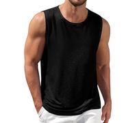heekpek Camiseta Tirantes Hombre Pack de 2 Tank Top Deportivo Fitness Ropa Gimnasio Hombre Camisetas sin Manga Veraniega y Deportiva,Negro,XXL