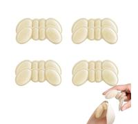 Heel Cushion Pads, Self-Adhesive Heel Grips for Ladies Shoes, Shoes Too Big Inserts, High Heel Cushion Pads, Reusable Anti for Women And Men. (4 pairs-Beige)