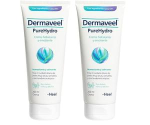 Heel - Dermaveel PureHydro, Crema Emoliente con D-Pantenol y Defensil-Plus, Hidrata, Protege, Suaviza, Regenera y Reduce la Sequedad en Pieles Secas, Sensibles y Atópicas, Apto para Bebés - 200 ml