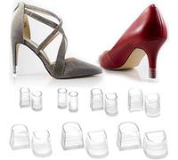 Heel Hunks Protectores de talón para zapatos de tacón alto | Paquete transparente de 10 tamaños | Protectores de talón de repuesto para puntas de aguja y bombas | Tapones para cubrir y proteger el