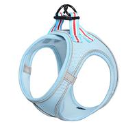 HEELE Arnés para Perro, de Malla Transpirable, con Líneas Reflectores, Ajustable Suave Acolchado Cómodo para Viajar Pasear con Mascota Pequeña Cachorro Chihuahua, Azul, M