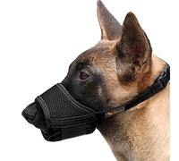 HEELE Bozal para Perros Bozal Perro Anti-Mordedor Fit Bozal para Perros Malla Transpirable con Forma de Boca para Perros, Negro, XS