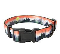 HEELE Collar para Perros con Hebilla de Liberación Rápida, Cómodos, Ajustable, Lindos Patrones, Floral Collar para Perro Pequeño Mediano Grande, Amanecer, S