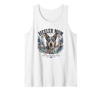 Heeler Mom My Whole Heart Western Blue Heeler Ganado Perro Mamá Camiseta sin Mangas