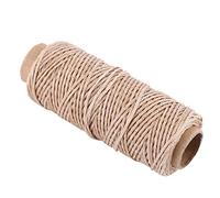 HEEPDD 1 mm de piel cosida hilo de piel de 150 mm hilado encerado para artesanía de costura de calzado de piel, 50 m/roll [caqui] accesorios de cuero