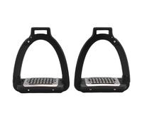 HEEPDD 1 par de Estribos para Montar a Caballo, Estribos para Pies con Apertura Lateral de Aleación con Almohadillas Antideslizantes, para Práctica de Entrenamiento, Doma de Salto