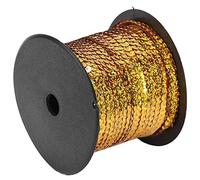 HEEPDD 1 Rollo de Cuerda de Lentejuelas, 6 mm, con Ribete Plano de Lentejuelas, Rollo de Cinta de 100 Yardas, para Manualidades, proyectos de Bricolaje, Adornos, Accesorios de Disfraces