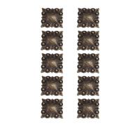 HEEPDD 10 Juegos de Remaches de Cuero Remaches de Tornillo de Tapa Cuadrada Aleación de Zinc Estilo Vintage para Cinturones Bolsos Zapatos Chaquetas Carteras Manualidades Tapa de 1,2 Pulgadas Juego