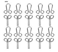 HEEPDD 10 Pares de Kit de Costura de Gancho y Ojo, Exquisitos Ganchos y Ojos Cierres Fáciles de Hacer para el Reemplazo de Ganchos de Sujetador, (Fijo con 2,8 cm de diámetro gancho de cuello)
