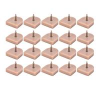 HEEPDD 10 Pares de Puntas de Repuesto de tacón Alto, TPU Negro Puntas de Repuesto de reparación en Forma de U Tapones de Rosca Kits Zapatos Uñas de tacón(614 Beige 21.5 x 23)