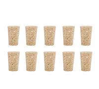 HEEPDD 10 Piezas de Corchos Cónicos de Corcho, Manualidades de Tope de Botella de Cerveza de Madera de 2 Tamaños con Buena (22 * 17 * 35 para botellas de vino tinto)