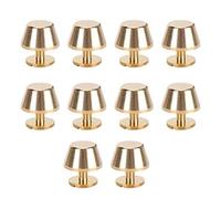 HEEPDD 10 Piezas de Pies Nailhead, Bolso de Equipaje Plano Stud Rivet 12mm Material de Latón Cuero Artesanal con Tornillo Trasero para Decorar Ropa Bolsas Chaquetas Cinturones