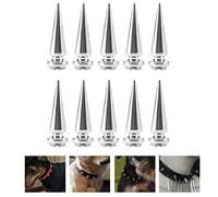 HEEPDD 10 Piezas de Remaches Punk de Metal de 10 mm, con espigas Cono Tornillo metálico Espárragos Traseros Remaches Frescos Punky para artesanía de Cuero DIY (Plata)