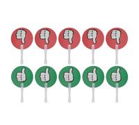 HEEPDD 10 Piezas Sí No Paletas para el Aula, Doble Cara Verde Rojo Verdaderos Signos de Votación Falsos, Evaluación Formativa Suministros para Maestros Tablero Interactivo de Mano