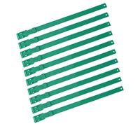 HEEPDD 10 Uds. Collar de Cabra, Material PU, Collar de Ganado Ajustable de 23 Pulgadas para Ganado, Ovejas y Caballos (Green)