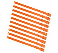 HEEPDD 10 Uds. Collar de Cabra, Material PU, Collar de Ganado Ajustable de 23 Pulgadas para Ganado, Ovejas y Caballos (Orange)