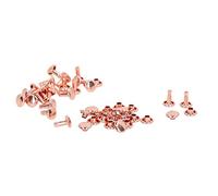 HEEPDD 100 Juegos de Remaches Dobles de Oro Rosa de 7x8 Mm, Material de Hierro, Perfectos para Bolsos de Bricolaje, Zapatos, Artesanía de Cuero y Moda Punk