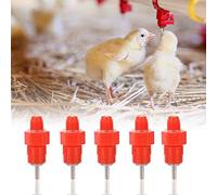 HEEPDD 100 Piezas de Alimentación de Pollo Pezones, Pezones de Aves de Corral Agua de Pollo Automático Bebedor de Pezón Avícola Agua Dispensadora de de Pato