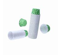 HEEPDD 100 Piezas Tazas para Hornear a Prueba de Grasa, Envoltorio de Papel para Pasteles y Magdalenas para Horno, Microondas, Cocción Al, Congelación, con 8 Colores Rojo, Rosa, (Lunares Verdes)
