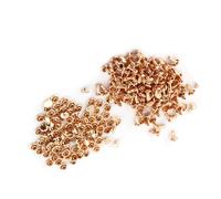 HEEPDD 100 Remaches de Doble Tapa, Remaches Duraderos de Hierro para Artesanía de Cuero, Decoración Fácil de Usar para Bolsos, Zapatos y Ropa (GOLD)