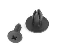 HEEPDD 100 Remaches de Plástico Negro, Clips Universales de Sujeción para Parachoques para Coches, Camiones, Motocicletas, Cabeza de 0,59 Pulgadas, Vástago de 0,51 Pulgadas, Ajuste de Agujeros de 6