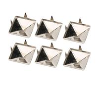 HEEPDD 100 Remaches Punk de Pirámide Cuadrada, Tachuelas de Metal de Cuatro Garras de Latón para Pulseras de Bricolaje, Ropa, Calzado y Bolsos (12MM)