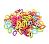 HEEPDD 100 Unids Plástico Pájaro C Clips Ganchos, Cadena Enlaces Iris Soporte de Loro, Juguetes de Cadena para Pequeñas Mascotas Aves, Loro Cacatúas Cockatiels Conure Guacamayos Color Mezcla