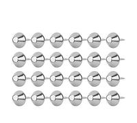HEEPDD 100Pcs Flat Feet Stud, Iron Silver Iron Mushroom Stud Flat Metal Bag Feet Studs Mushroom Spike Rivet for Leather Craft DIY Monedero Bolso 12x20mm