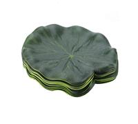 Heepdd 10pcs almohadillas de lirios artificiales simulacin flotante hojas de loto decoracin del paisaje de agua para pez de estanque piscina patio