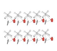 HEEPDD 10pcs Llave Cruzada de 4 vías Llave Multifuncional Llaves de Apertura Universal Herramientas manuales para Armario eléctrico Armario