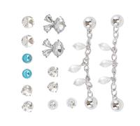 HEEPDD 14 pinzas para zapatos con purpurina, encantadoras, llamativas, extraíbles, accesorios de decoración de zapatos, versátiles, para uso diario, fiestas