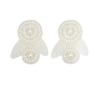 HEEPDD 2 Piezas de Flor de Zapato de Perlas, Insignia, Elegante Decoración de Bricolaje para Zapatos de Fiesta de Boda, Bolsos 2 Piezas de Flor de Zapato de Perlas, Diamantes de Imitación de Lazo de