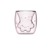 HEEPDD 2 Tazas de Gato Lindas, Impresión de Cereza, Tazas de café Perfectas para Mujeres y Amigos 177 Ml 2 de Gato Lindas, Vidrio de Borosilicato con Cocina Nan (Como se muestra)