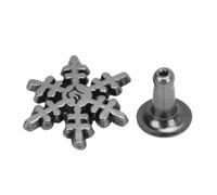 HEEPDD 20 Juegos de Remaches de Copo de Nieve de 12 Mm, Tapas de Plata
