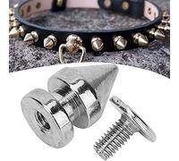 HEEPDD 20 Piezas de Remaches de Metal, Tachuelas de Aleación de Primera Calidad para Bolsas de Zapatos y Ropa con Varios Colores, Decoración Artesanal de Cuero (8 * 13,5mm de plata)