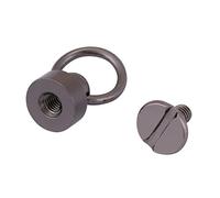 HEEPDD 20 Remaches Monje, Material de Latón y Hierro para Bolsos, Bolsos, Cinturones, con Superficie Galvanizada, Sujetadores Artesanales de Cuero Fáciles de Instalar (Plata Negro)