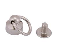 HEEPDD 20 Remaches Monje, Material de Latón y Hierro para Bolsos, Bolsos, Cinturones, con Superficie Galvanizada, Sujetadores Artesanales de Cuero Fáciles de Instalar (SILVER)