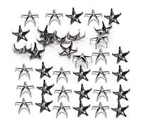 HEEPDD 200 Remaches de Estrella, Cuentas de Garra de Metal de Aleación de Zinc, Cabeza de Clavo Punk para Bolsos de Bricolaje, Decoración de Sombreros, 10 Mm de Oro (Aleación de zinc 4)