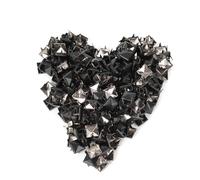 HEEPDD 200 Remaches, Tachuelas de Metal de 9 Mm, Punto Rojo Inferior Verde para Decoración de Ropa de Bolso de Cuero (negro mate)