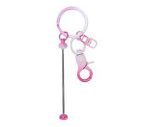 HEEPDD 24 Piezas de Barras de Llavero Beadable a Granel, Metal Robusto Elegante Elegante Elegante Kit de Fabricación de Llaves Fácilmente para Decoración de Mochila Favores de Fiesta de (Tipo 5 rosa)