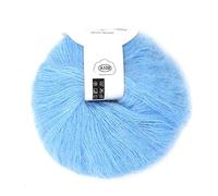 HEEPDD 26 g/Roll Angora Mohair suave lana larga para tejer con ganchillo para ropa bufandas, suéter chal, sombreros y proyectos artesanales [azul claro] ovillos de lana