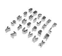 HEEPDD 26pcs Cortadores de Galletas Alfabetos Set Bana Empaquetados, Cortadores de Galletas con Letras de Acero Inoxidable para para Hornear, Cortes Mayúsculas para Chocolate de Pastel de Bricolaje